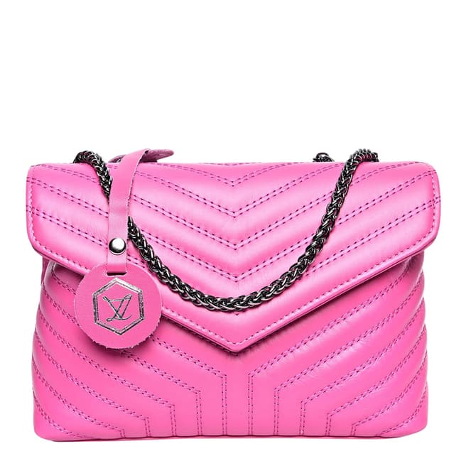 Luisa Vannini Pink Italian Leather Shoulder bag