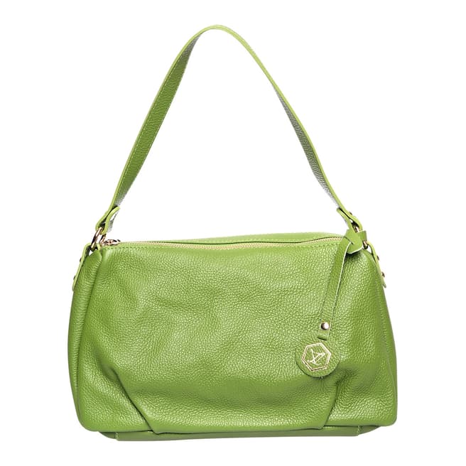Luisa Vannini Green Italian Leather Shoulder bag