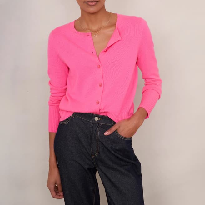 Wyse Pink Camille Cashmere Cardigan