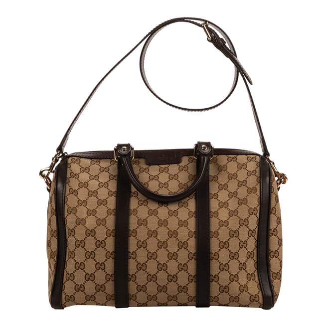 Vintage Gucci Brown Boston Handbag