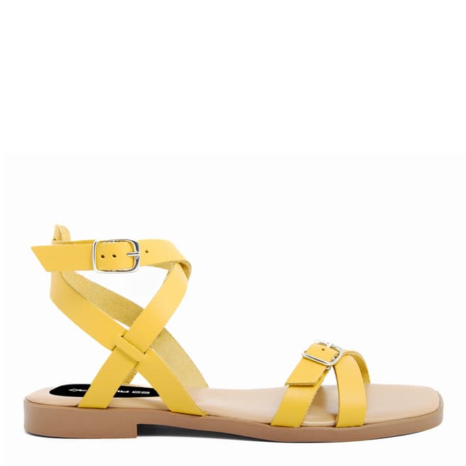 Officina55 Yellow Flat Sandal