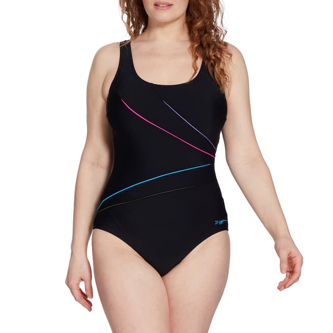 Zoggs Black Macmasters Scoopback Swimsuit
