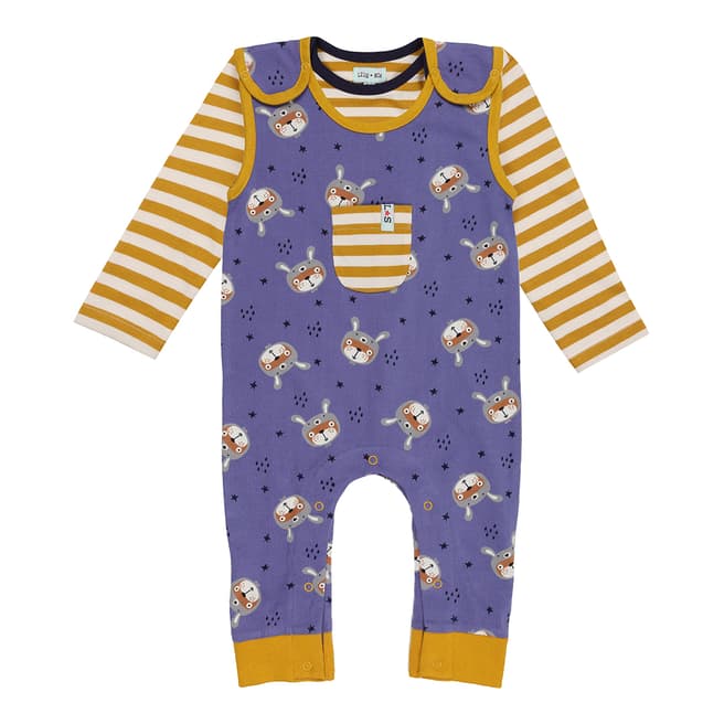 Lilly + Sid Multi Jersey Dungaree Set