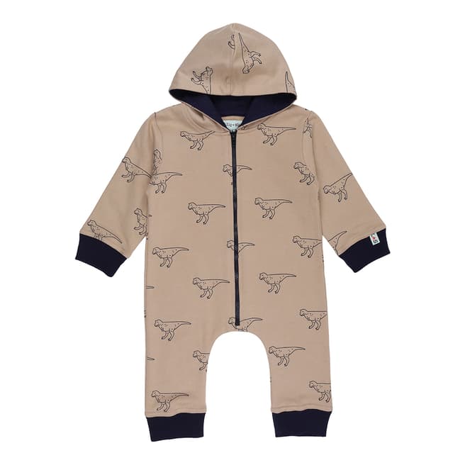 Lilly + Sid Brown Hodded Dino Outersuit
