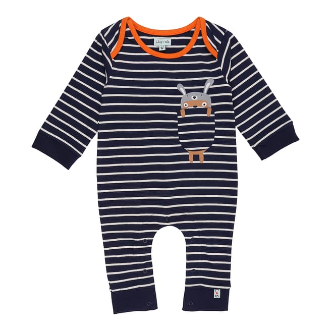 Lilly + Sid Navy Sid Pocket Playsuit