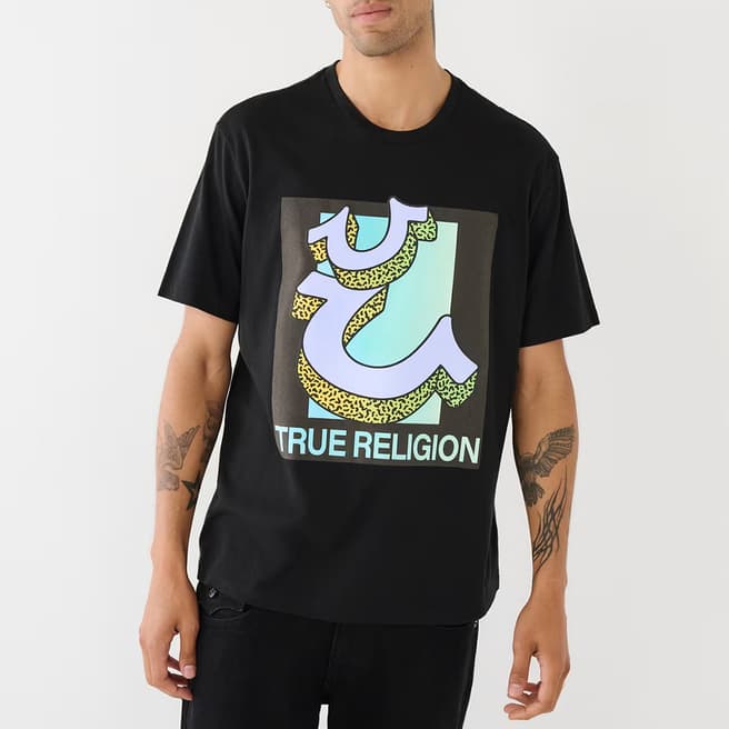True Religion Black Double Retro Cotton T-Shirt