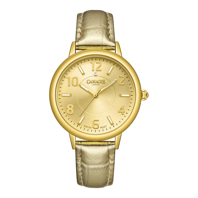 Gamages of London Women's Gamages Of London Gold Mantua Diamond Watch 38mm