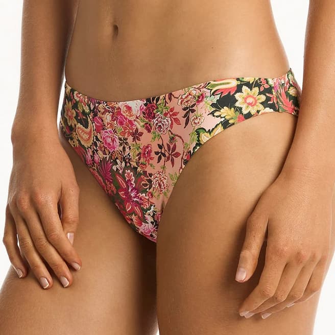 Sea Level Pink Wildflower Regular Cheeky Bikini Brief