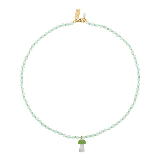 Talis Chains Green Mini Mushroom Necklace