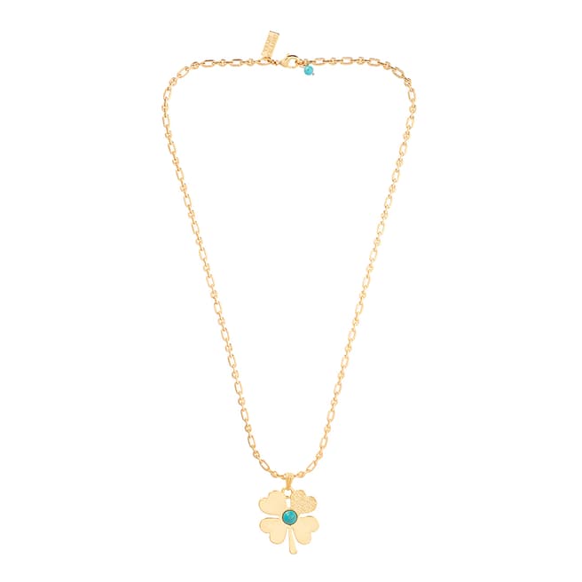 Talis Chains Gold Lucky Clover Pendant Necklace