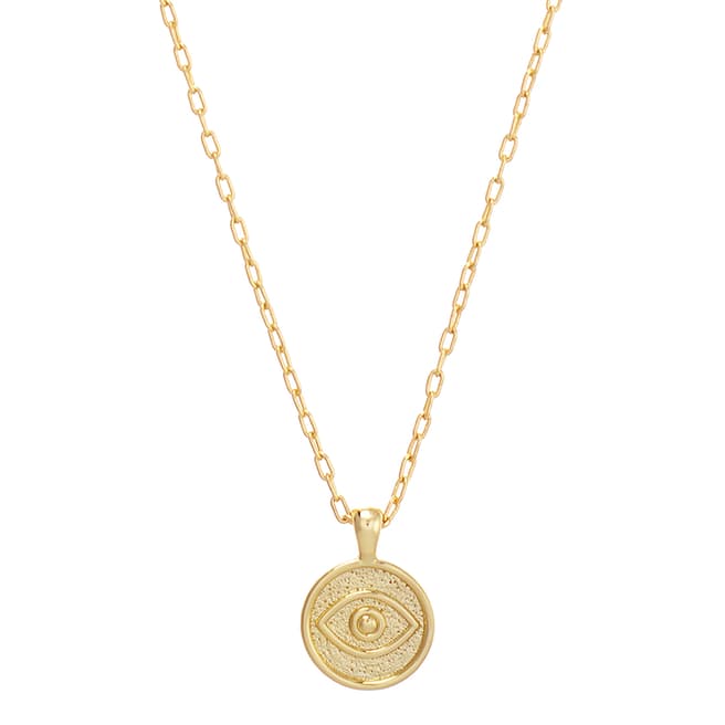 Talis Chains Gold Evil Eye Disc Necklace