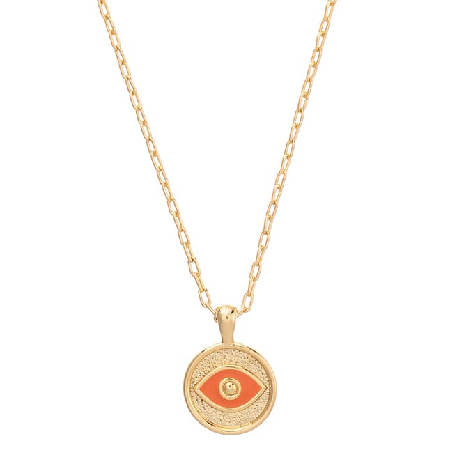 Talis Chains Orange Evil Eye Pendant Necklace