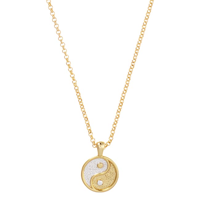 Talis Chains Gold/ Silver Yin Yang Pendant Necklace DUO