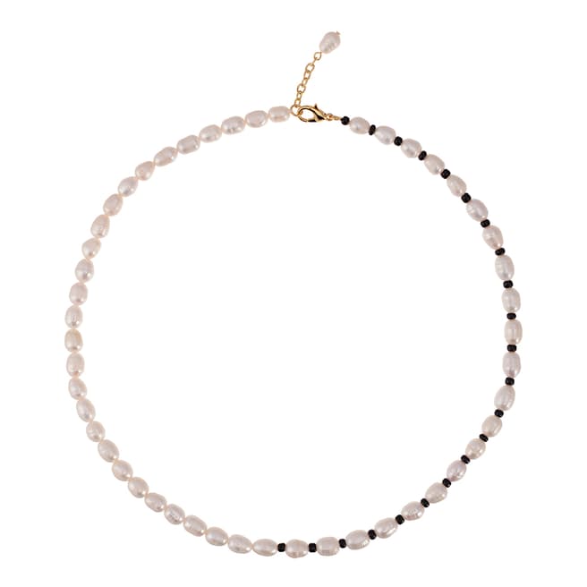 Talis Chains Black Monochrome Pearl Necklace