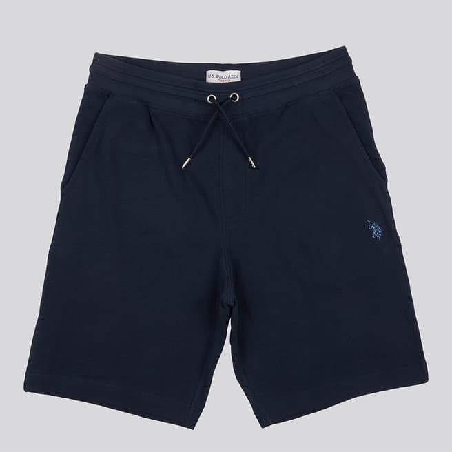 U.S. Polo Assn. Navy Textured Terry Cotton Shorts