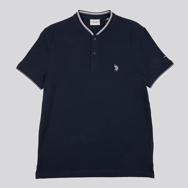 U.S. Polo Assn. Navy Contrast Tipping Cotton Blend Polo Shirt
