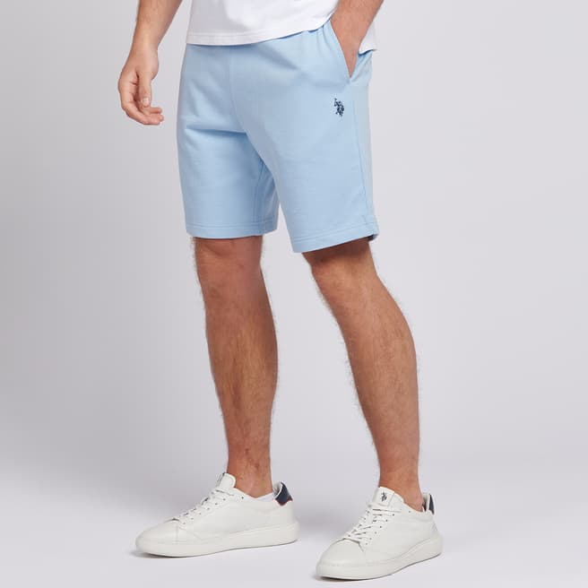 U.S. Polo Assn. Pale Blue Cotton Jogger Shorts