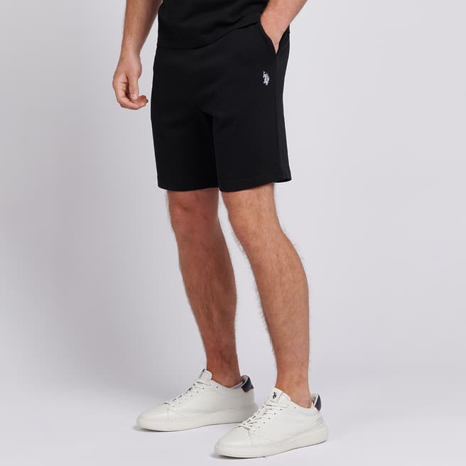 U.S. Polo Assn. Black Cotton Jogger Shorts
