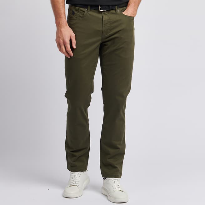 U.S. Polo Assn. Khaki Core Cotton Blend Trousers