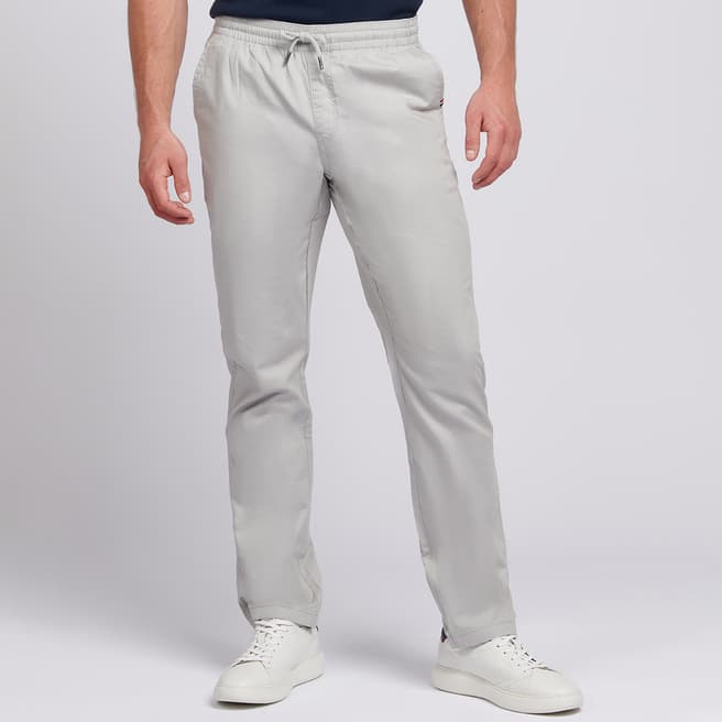U.S. Polo Assn. Grey Linen Blend Drawstring Trousers