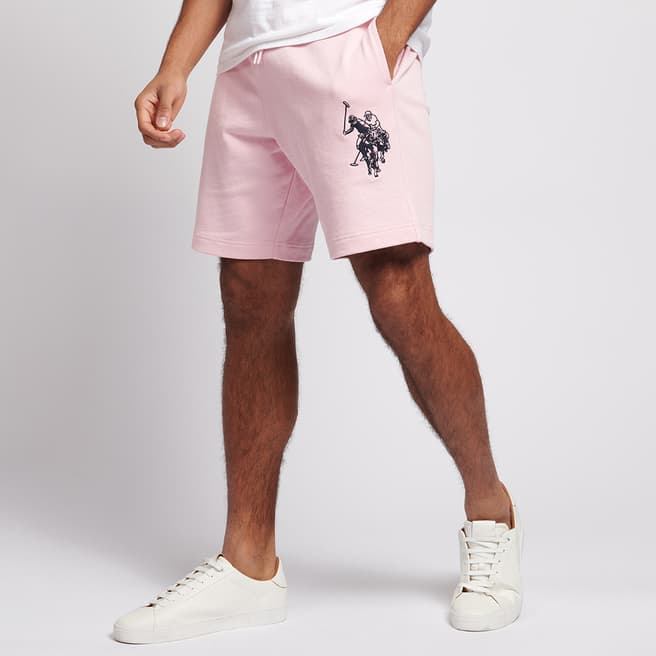 U.S. Polo Assn. Pale Pink Drawstring Cotton Shorts