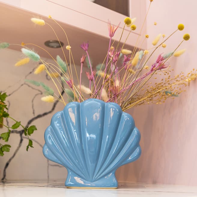 Eleanor Bowmer Light Blue Shell Vase