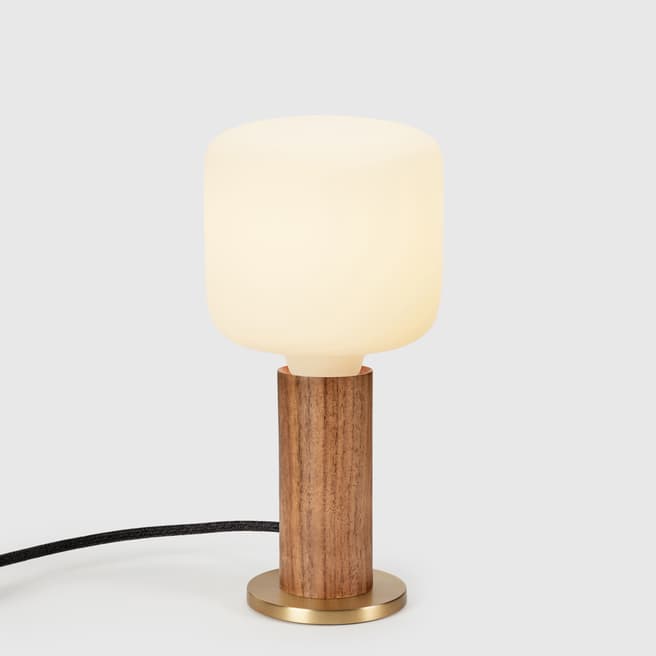Tala Walnut Knuckle Table Lamp with Oblo