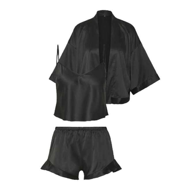 LingaDore Black  2 Pack Top/Short With Vest