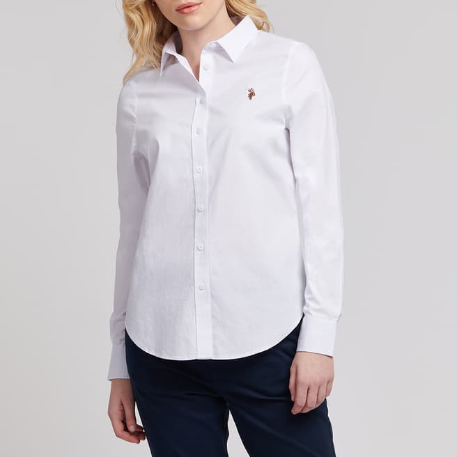 U.S. Polo Assn. White Classic Fit Oxford Cotton Shirt