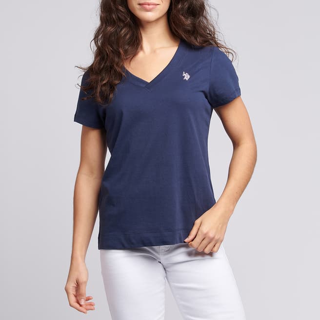 U.S. Polo Assn. Navy V-Neck Cotton T-Shirt