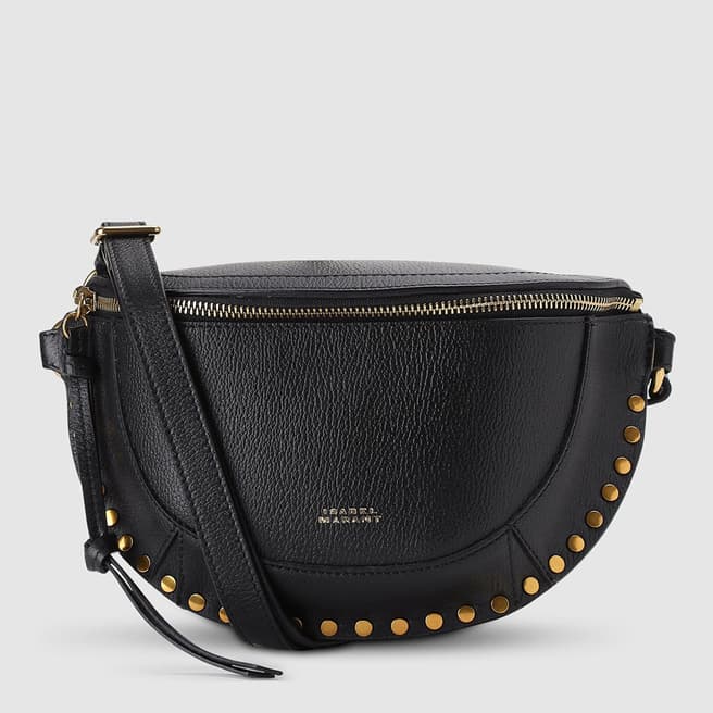 Isabel Marant Black Skano Grained Leather Shoulder Bag