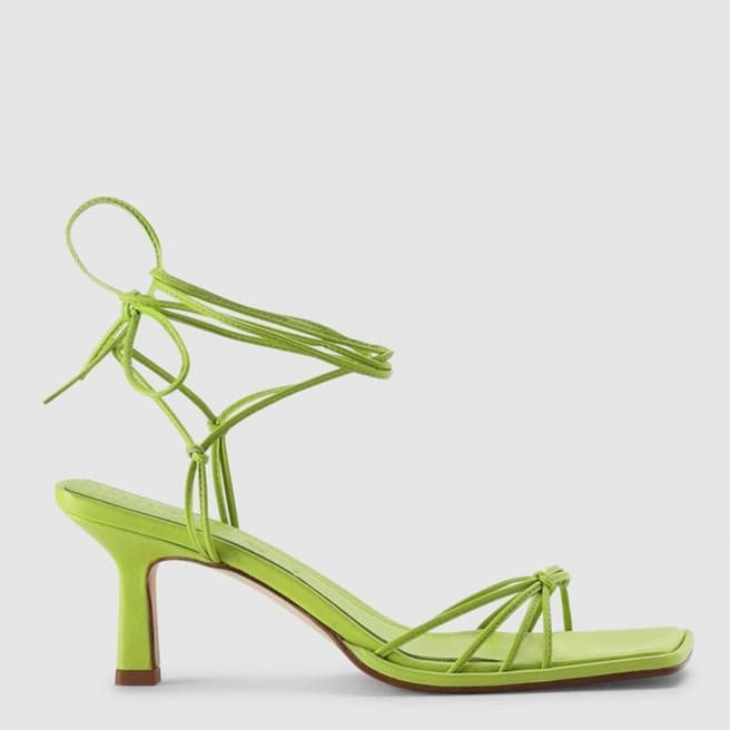 Aeyde Green Roda Strappy Heeled Sandals