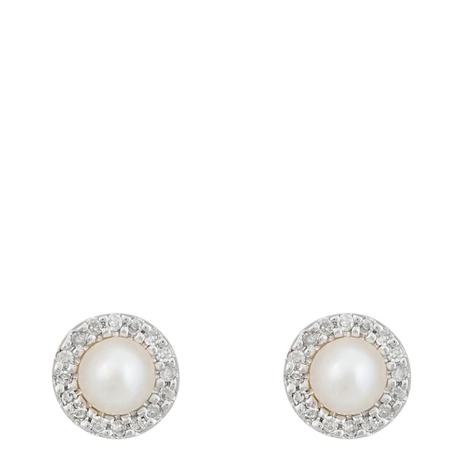 MUSE White Gold Pearl Earrings