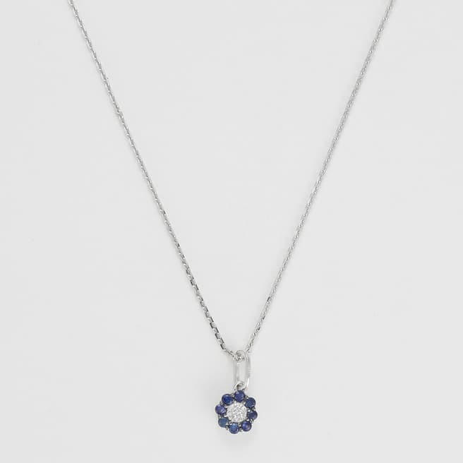 MUSE White Gold "Elsie" Sapphire Necklace