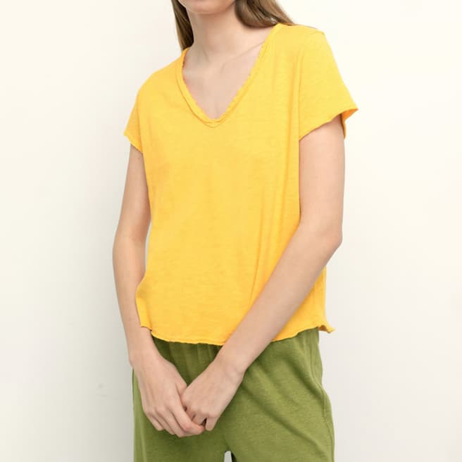 American Vintage Mustard Sonoma V-Neck T-Shirt