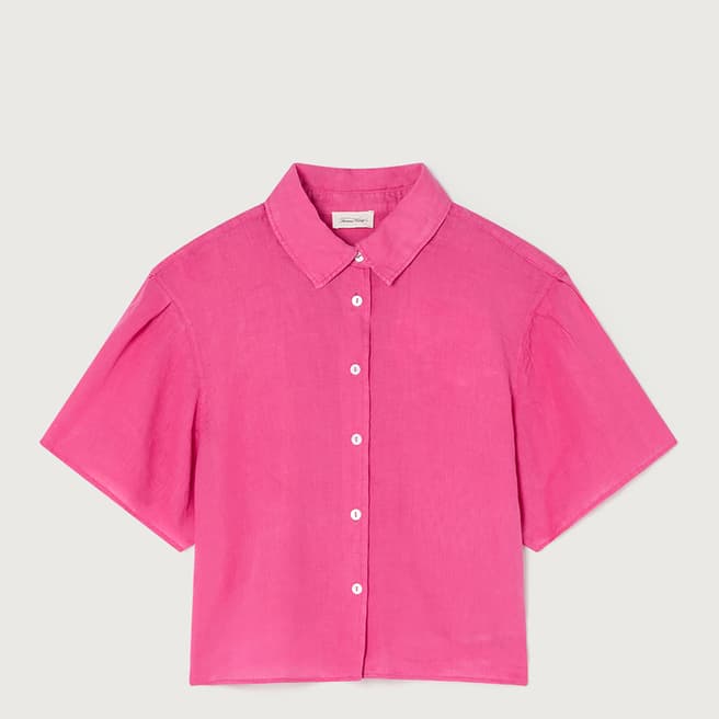 American Vintage Pink Ivybo Linen Shirt
