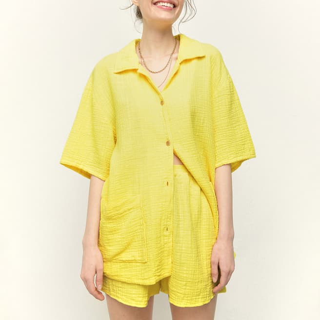 American Vintage Yellow Oyobay Cotton Shirt