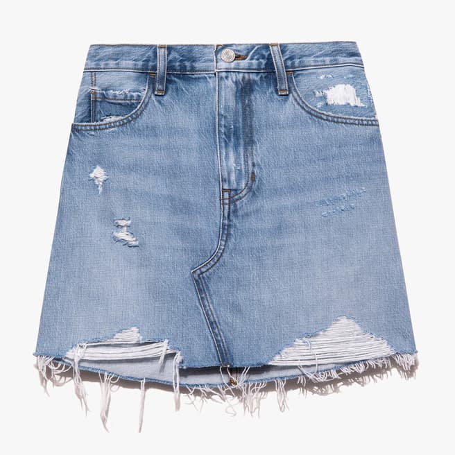 Frame Washed Denim Mini Skirt