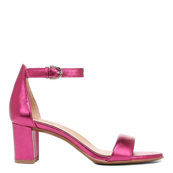 Naturalizer Pink Leather Vera Heeled Sandal