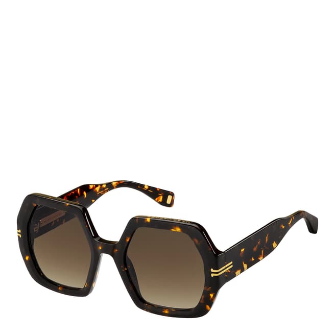 Marc Jacobs Black Rectangular Geometrical Sunglasses 53 mm