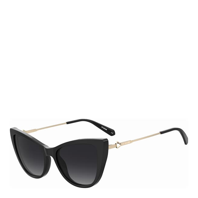 MOSCHINO Black Rectangular Sunglasses 53 mm
