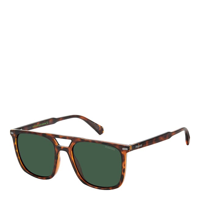 Polaroid Brown Rectangular Sunglasses 53 mm