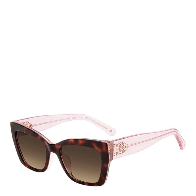 Kate Spade Pink Rectangular Sunglasses 53 mm