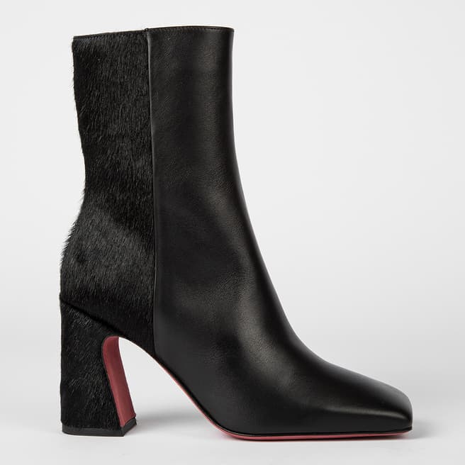 PAUL SMITH Black Agnes Heeled Leather Boots