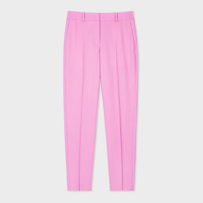 PAUL SMITH Pink Pleated Wool Trousers