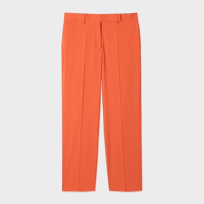 PAUL SMITH Coral Wool Blend Pleated Trousers