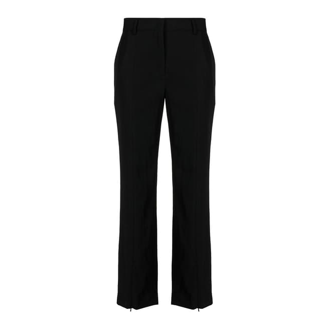 PAUL SMITH Black Bootcut Wool Trousers