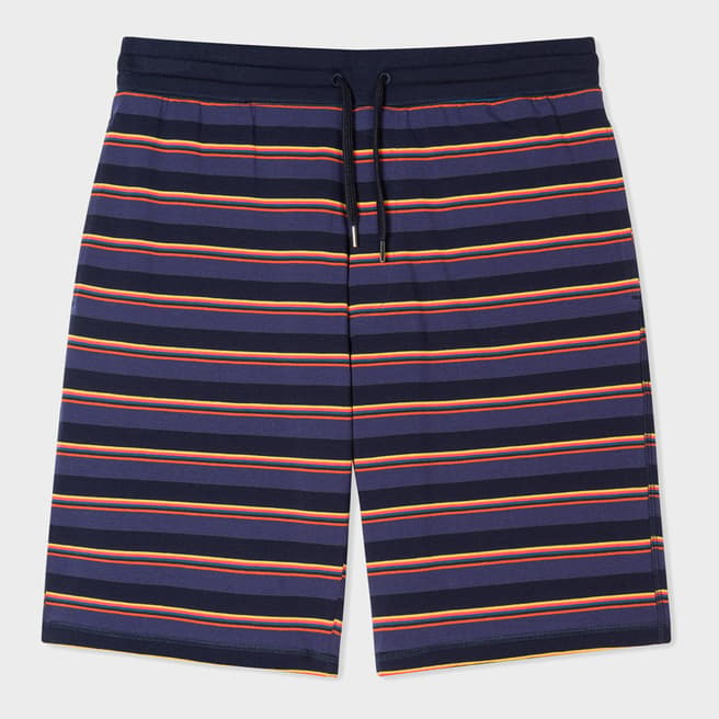 PAUL SMITH Multi Stripe Cotton Blend Shorts