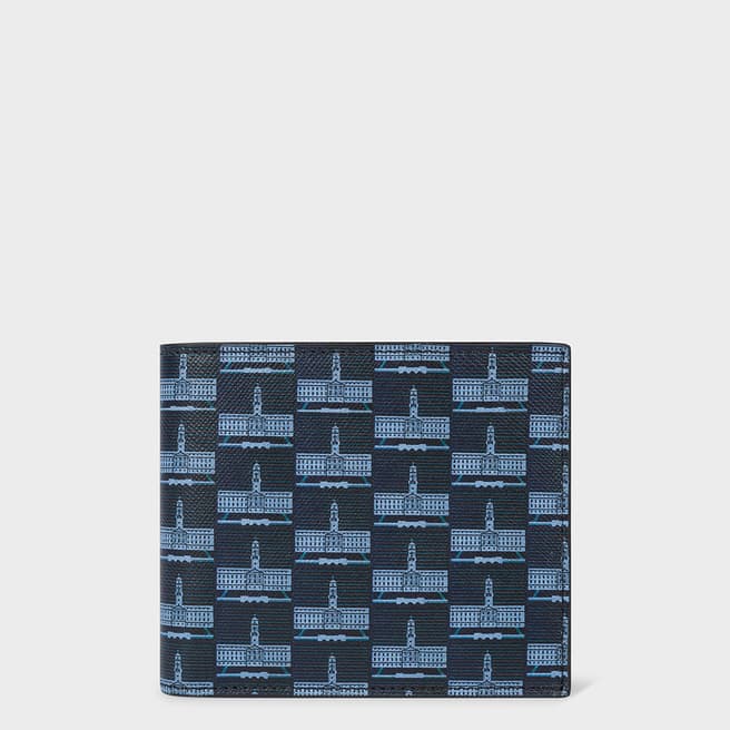 PAUL SMITH Blue Notts Leather Wallet