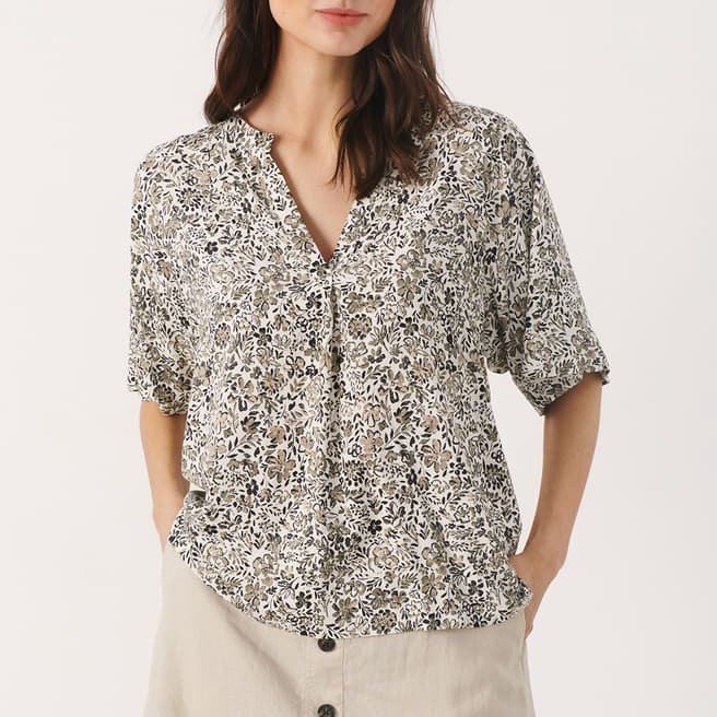 Part Two Beige Petina Printed Blouse
